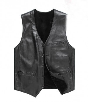 Men Genuine Leather Vest