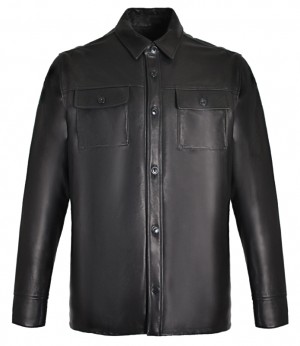 Men Lambskin Leather Shirt