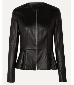 Women Lambskin Black Leather Jacket